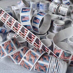 1000 forever stamps of 2022 Mail U.S.A. Flag Postage🖤